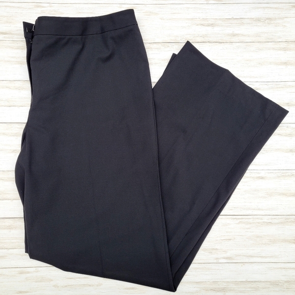 Lafayette 148 Contemporary Stretch Wool Menswear Pant Black Trouser Women's 16 - Picture 3 of 11